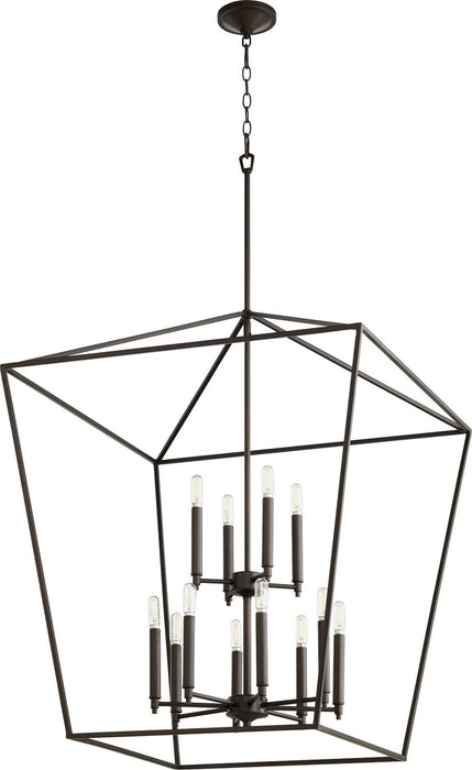 Myhouse Lighting Quorum - 604-12-86 - 12 Light Entry Pendant - Gabriel - Oiled Bronze