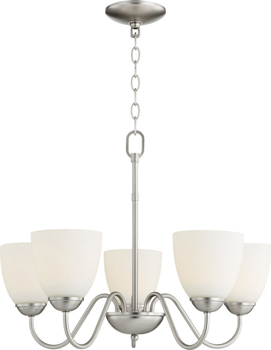 Myhouse Lighting Quorum - 6041-5-65 - Five Light Chandelier - 6041 Chandeliers - Satin Nickel