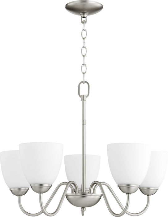 Myhouse Lighting Quorum - 6041-5-65 - Five Light Chandelier - 6041 Chandeliers - Satin Nickel