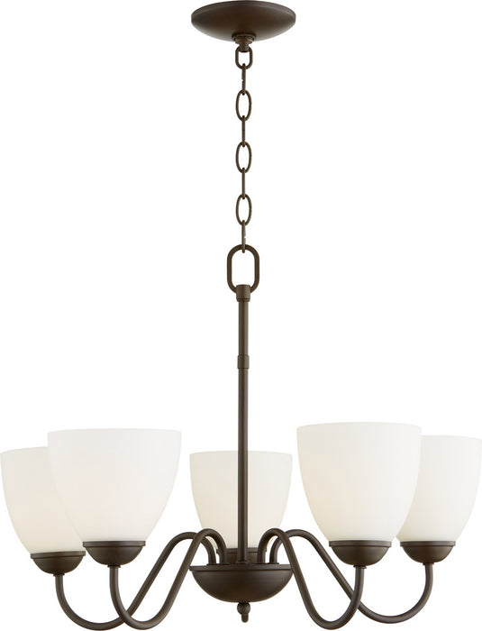 Myhouse Lighting Quorum - 6041-5-86 - Five Light Chandelier - 6041 Chandeliers - Oiled Bronze