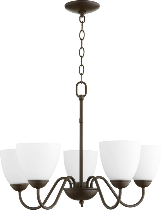 Myhouse Lighting Quorum - 6041-5-86 - Five Light Chandelier - 6041 Chandeliers - Oiled Bronze