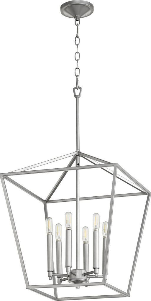 Myhouse Lighting Quorum - 604-6-64 - Six Light Entry Pendant - Gabriel - Classic Nickel