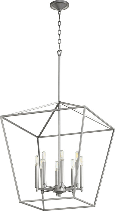 Myhouse Lighting Quorum - 604-8-64 - Eight Light Entry Pendant - Gabriel - Classic Nickel