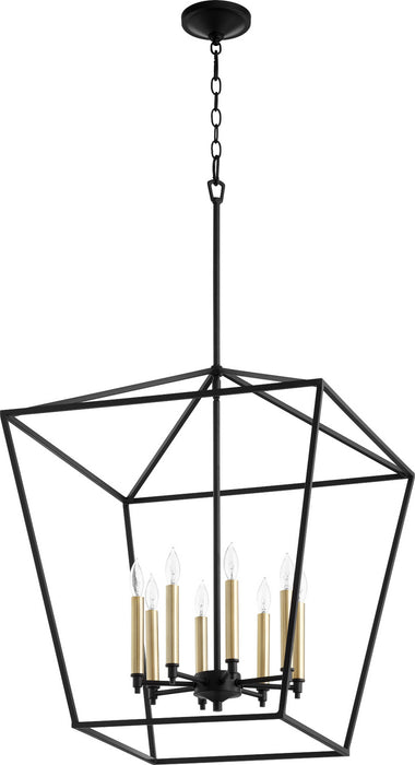 Myhouse Lighting Quorum - 604-8-69 - Eight Light Entry Pendant - Gabriel - Textured Black