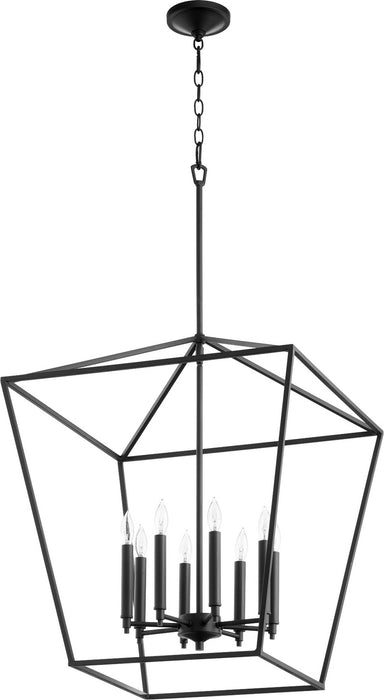 Myhouse Lighting Quorum - 604-8-69 - Eight Light Entry Pendant - Gabriel - Textured Black