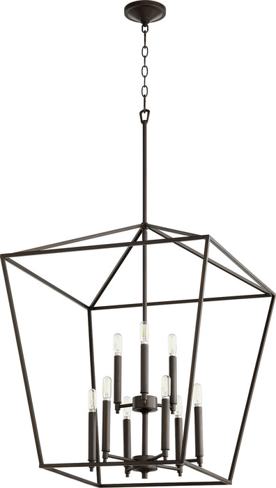 Myhouse Lighting Quorum - 604-9-86 - Nine Light Entry Pendant - Gabriel - Oiled Bronze