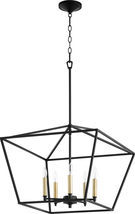 Myhouse Lighting Quorum - 644-5-69 - Five Light Chandelier - Gabriel - Textured Black