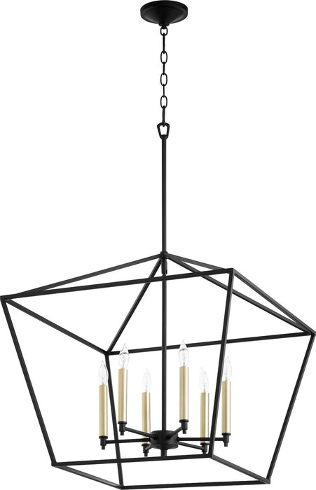 Myhouse Lighting Quorum - 644-6-69 - Six Light Chandelier - Gabriel - Textured Black