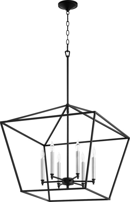 Myhouse Lighting Quorum - 644-6-69 - Six Light Chandelier - Gabriel - Textured Black