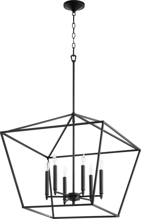 Myhouse Lighting Quorum - 644-6-69 - Six Light Chandelier - Gabriel - Textured Black