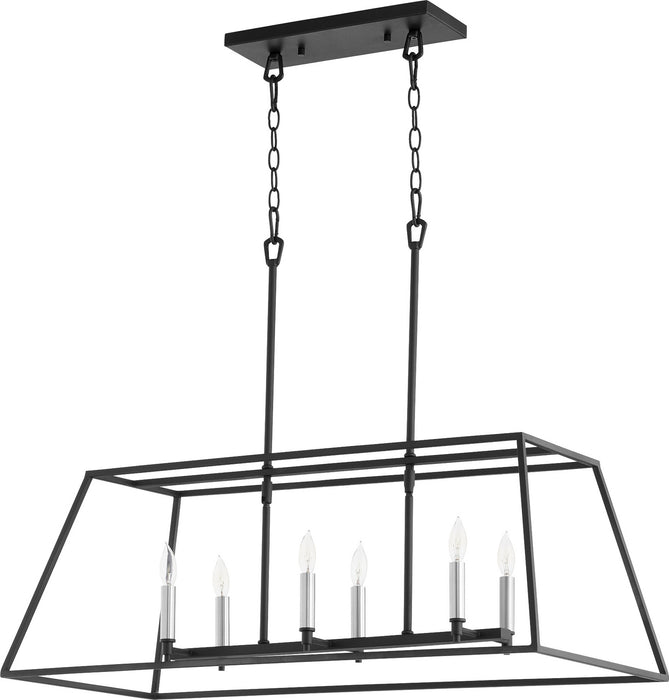 Myhouse Lighting Quorum - 654-6-69 - Six Light Pendant - Gabriel - Textured Black