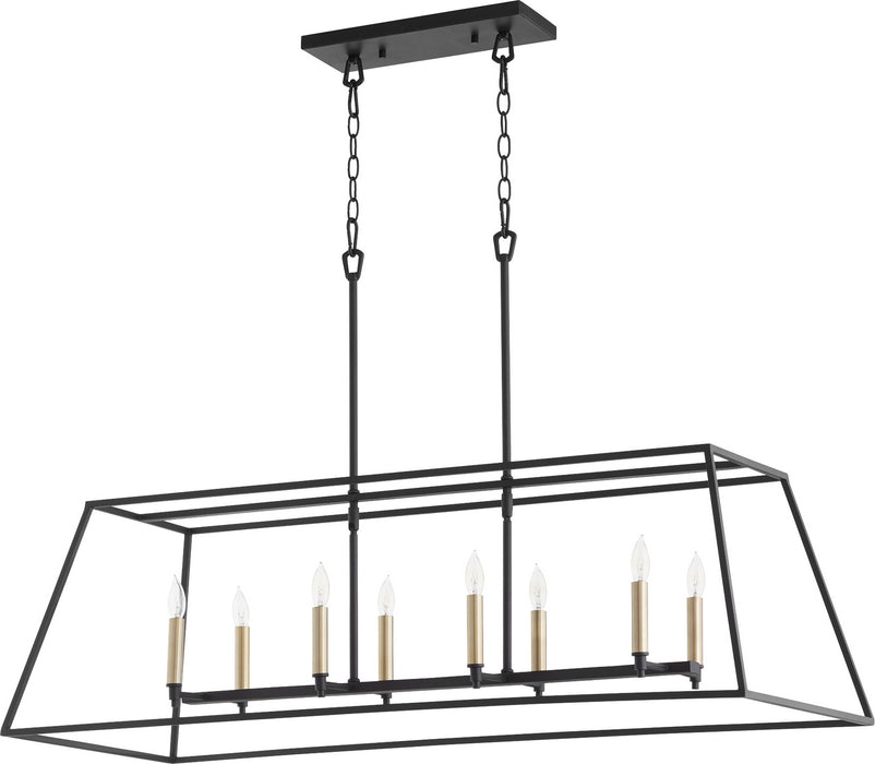 Myhouse Lighting Quorum - 654-8-69 - Eight Light Pendant - Gabriel - Textured Black