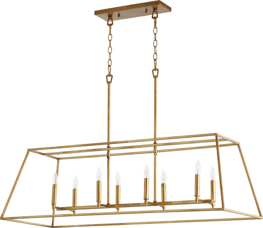 Myhouse Lighting Quorum - 654-8-74 - Eight Light Pendant - Gabriel - Gold Leaf