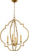 Myhouse Lighting Quorum - 6942-4-74 - Four Light Entry Pendant - Dublin - Gold Leaf