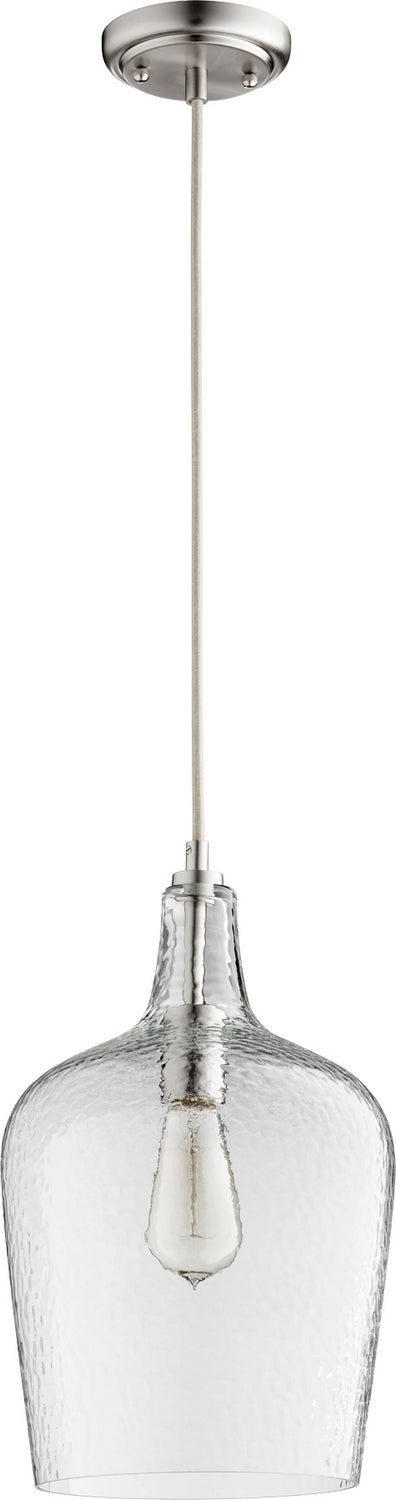 Myhouse Lighting Quorum - 8043-65 - One Light Pendant - Satin Nickel