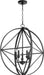 Myhouse Lighting Quorum - 807-5-69 - Five Light Pendant - Prolate with Cube Pendants - Textured Black