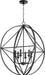 Myhouse Lighting Quorum - 807-6-69 - Six Light Pendant - Prolate with Cube Pendants - Textured Black