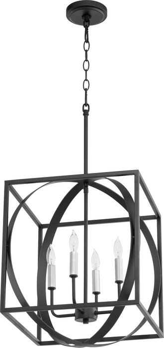 Myhouse Lighting Quorum - 8150-4-69 - Four Light Pendant - Cube and Sphere Pendants - Textured Black