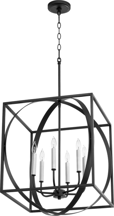 Myhouse Lighting Quorum - 8150-6-69 - Six Light Pendant - Cube and Sphere Pendants - Textured Black