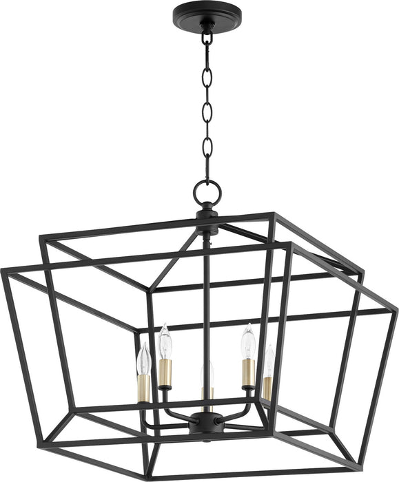 Myhouse Lighting Quorum - 8407-5-69 - Five Light Chandelier - Monument - Textured Black