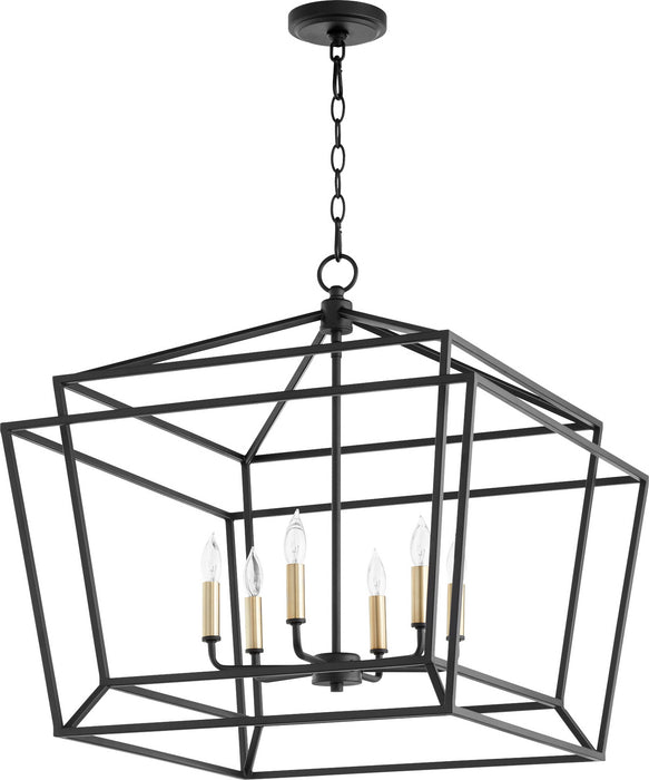 Myhouse Lighting Quorum - 8407-6-69 - Six Light Chandelier - Monument - Textured Black