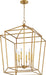 Myhouse Lighting Quorum - 8807-6-74 - Six Light Entry Pendant - Monument - Gold Leaf