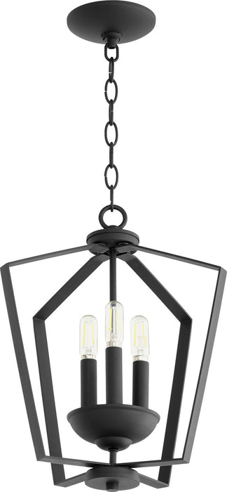 Myhouse Lighting Quorum - 894-3-69 - Three Light Entry Pendant - 3LT Entry Series - Textured Black