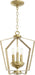 Myhouse Lighting Quorum - 894-3-80 - Three Light Entry Pendant - 3LT Entry Series - Aged Brass