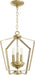 Myhouse Lighting Quorum - 894-3-80 - Three Light Entry Pendant - 3LT Entry Series - Aged Brass