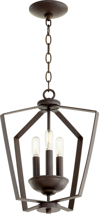 Myhouse Lighting Quorum - 894-3-86 - Three Light Entry Pendant - 3LT Entry Series - Oiled Bronze