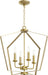 Myhouse Lighting Quorum - 894-4-80 - Four Light Entry Pendant - 4LT Entry Series - Aged Brass