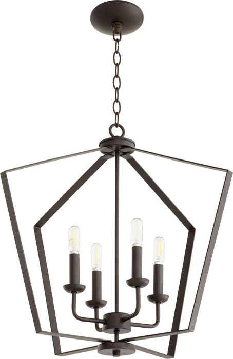 Myhouse Lighting Quorum - 894-4-86 - Four Light Entry Pendant - 4LT Entry Series - Oiled Bronze