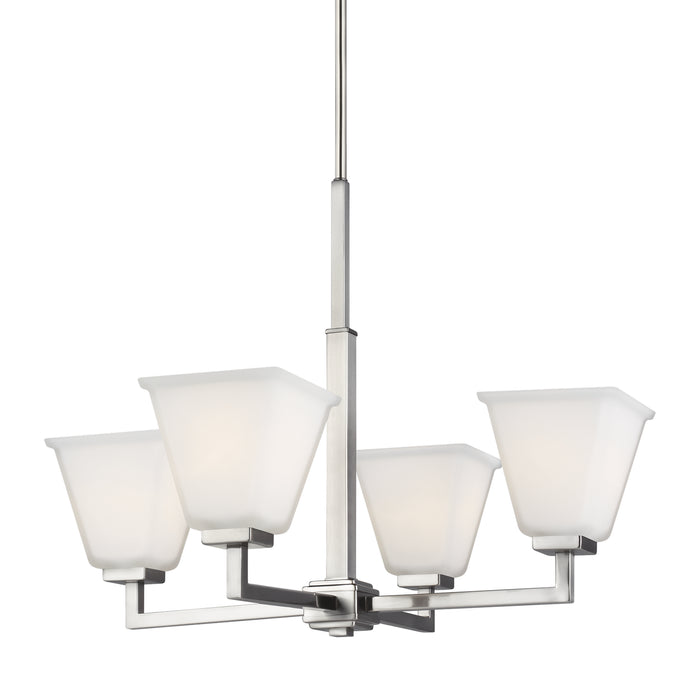 Myhouse Lighting Generation Lighting - 3113704EN3-962 - Four Light Chandelier - Ellis Harper - Brushed Nickel