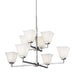 Myhouse Lighting Generation Lighting - 3113708-962 - Eight Light Chandelier - Ellis Harper - Brushed Nickel