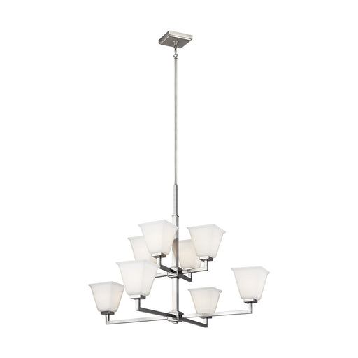 Myhouse Lighting Generation Lighting - 3113708EN3-962 - Eight Light Chandelier - Ellis Harper - Brushed Nickel