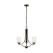 Myhouse Lighting Generation Lighting - 3137303-710 - Three Light Chandelier - Elmwood Park - Bronze