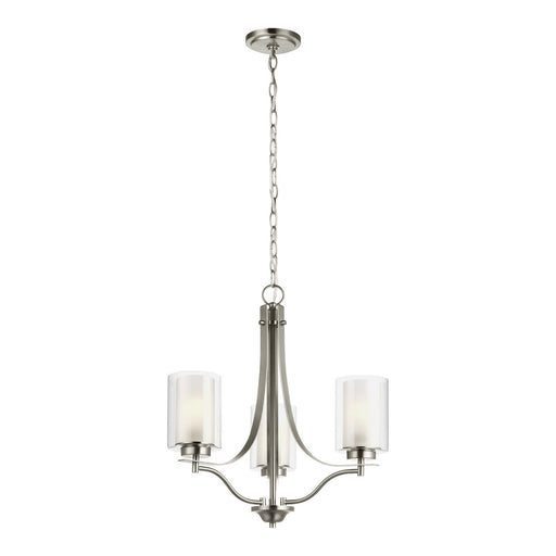 Myhouse Lighting Generation Lighting - 3137303-962 - Three Light Chandelier - Elmwood Park - Brushed Nickel