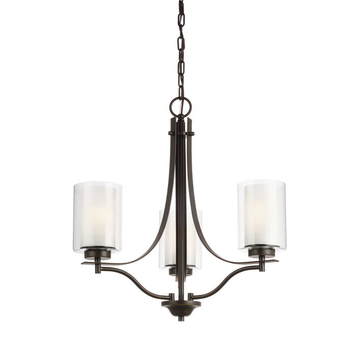 Myhouse Lighting Generation Lighting - 3137303EN3-710 - Three Light Chandelier - Elmwood Park - Bronze