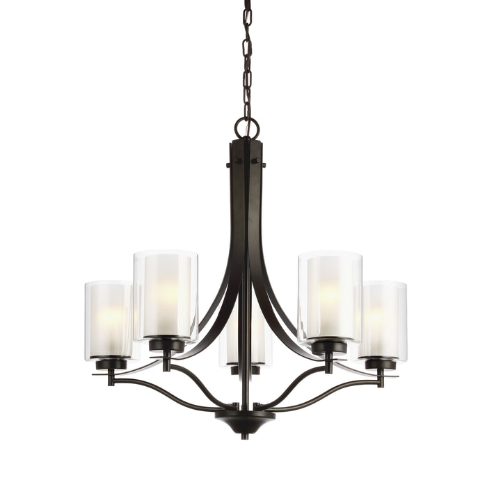 Myhouse Lighting Generation Lighting - 3137305-710 - Five Light Chandelier - Elmwood Park - Bronze