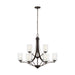 Myhouse Lighting Generation Lighting - 3137309-710 - Nine Light Chandelier - Elmwood Park - Bronze