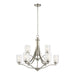 Myhouse Lighting Generation Lighting - 3137309-962 - Nine Light Chandelier - Elmwood Park - Brushed Nickel