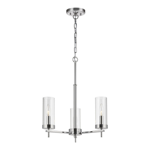 Myhouse Lighting Visual Comfort Studio - 3190303-05 - Three Light Chandelier - Zire - Chrome