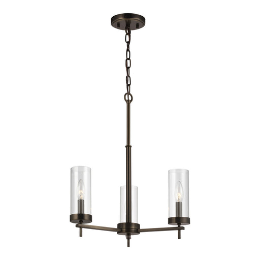 Myhouse Lighting Visual Comfort Studio - 3190303-778 - Three Light Chandelier - Zire - Brushed Oil Rubbed Bronze