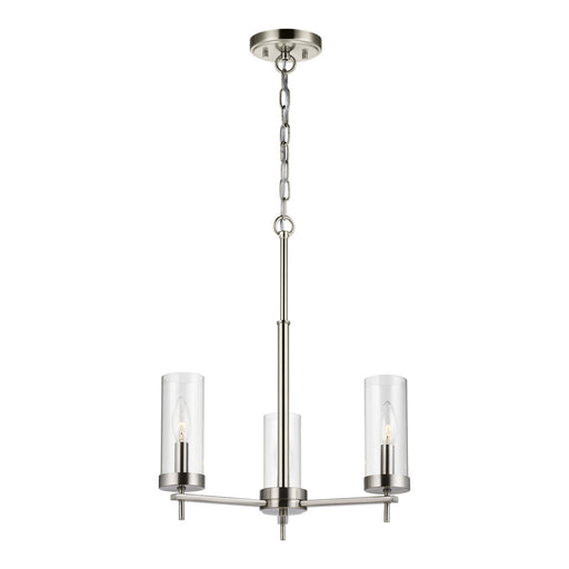 Myhouse Lighting Visual Comfort Studio - 3190303-962 - Three Light Chandelier - Zire - Brushed Nickel