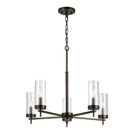 Myhouse Lighting Visual Comfort Studio - 3190305-778 - Five Light Chandelier - Zire - Brushed Oil Rubbed Bronze