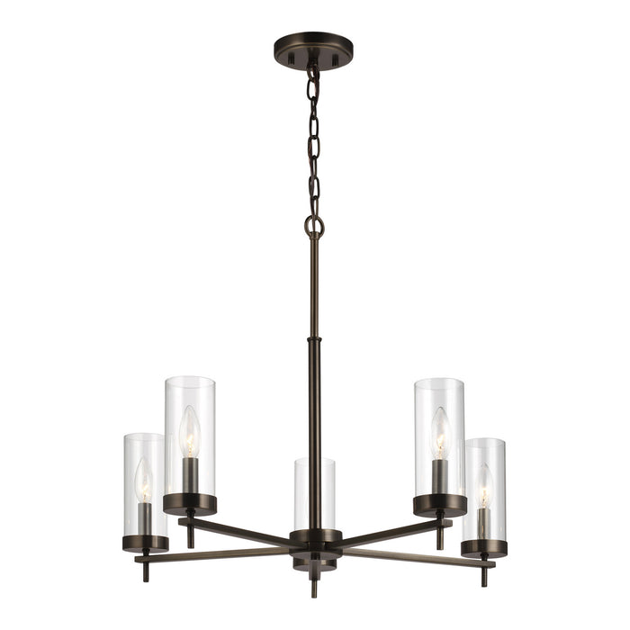 Myhouse Lighting Visual Comfort Studio - 3190305EN-778 - Five Light Chandelier - Zire - Brushed Oil Rubbed Bronze