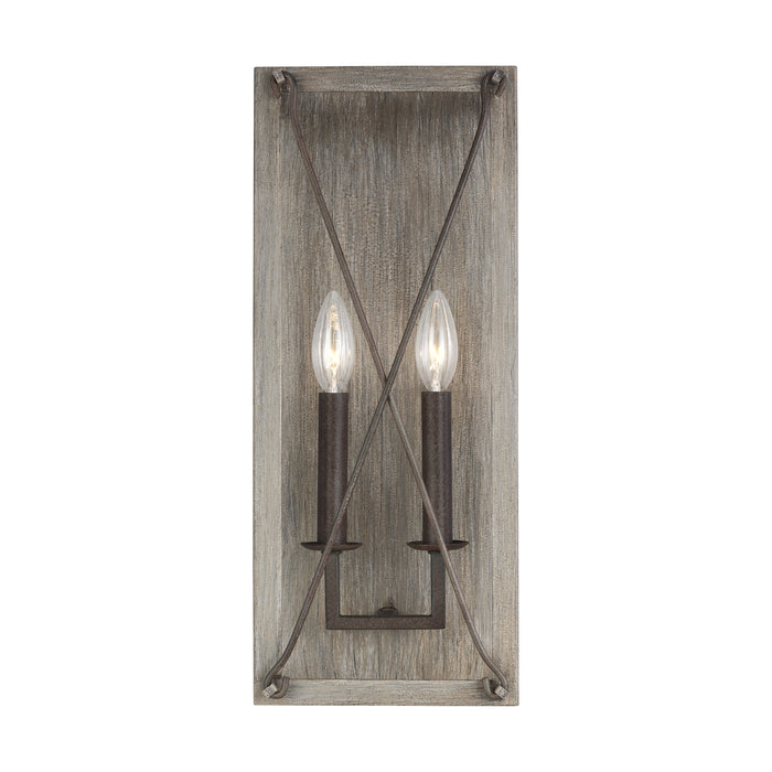 Myhouse Lighting Visual Comfort Studio - 4126302-872 - Two Light Wall / Bath Sconce - Thornwood - Washed Pine