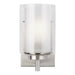 Myhouse Lighting Generation Lighting - 4137301-962 - One Light Wall / Bath Sconce - Elmwood Park - Brushed Nickel