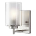 Myhouse Lighting Generation Lighting - 4137301-962 - One Light Wall / Bath Sconce - Elmwood Park - Brushed Nickel