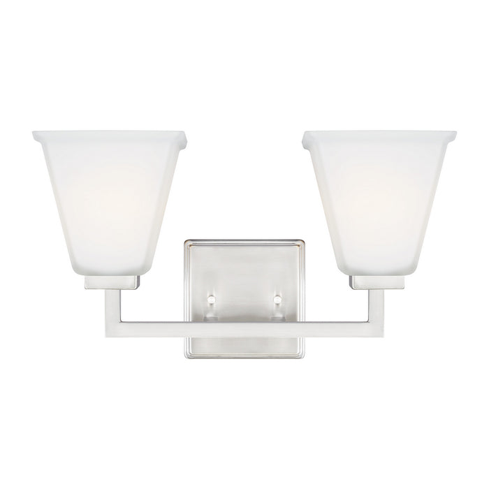 Myhouse Lighting Generation Lighting - 4413702-962 - Two Light Wall / Bath - Ellis Harper - Brushed Nickel